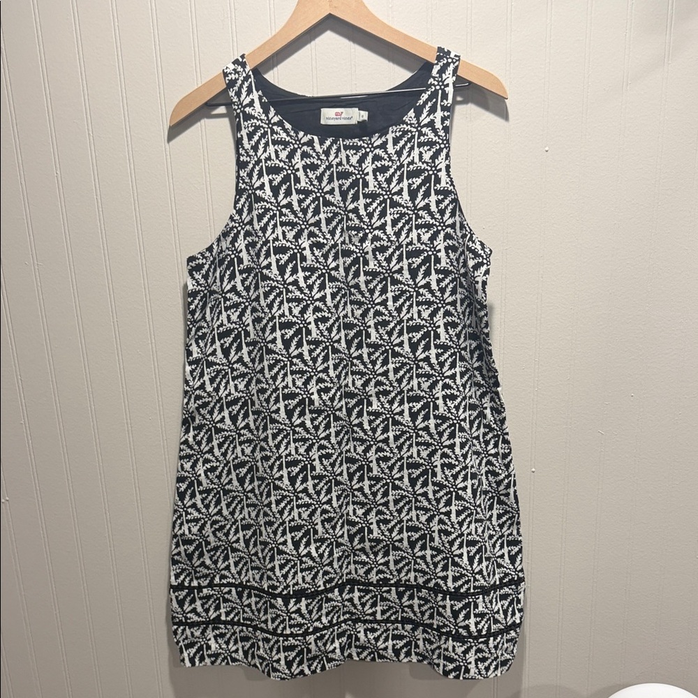 Vineyard Vines Black and White Patterned Dress